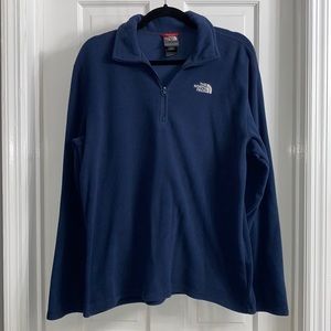 The North Face navy blue half zip sweatshirt